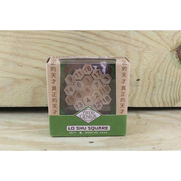 New Wooden Puzzle Lo Shu Square True Genius Brain Teaser Recent Toys Sealed USA - Picture 1 of 3